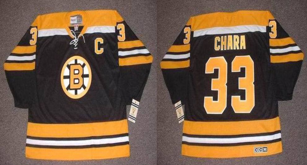 2019 Men Boston Bruins 33 Chara Black CCM NHL jerseys